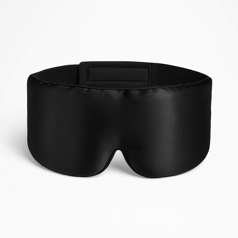 Masque de Nuit en Soie Noir